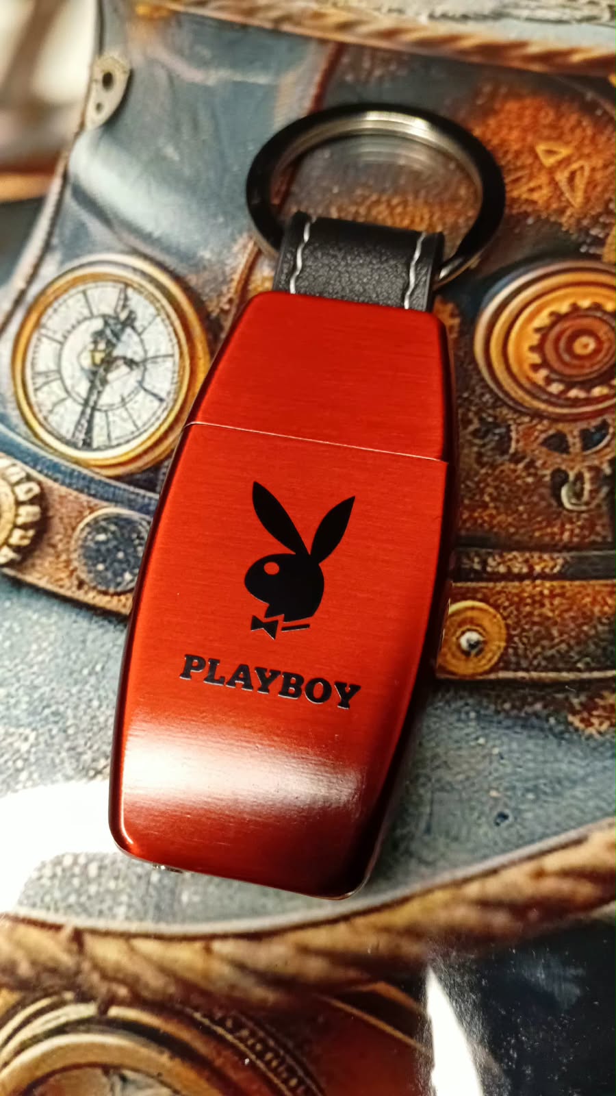 Playboy Luxury Keychain Jet Lighter (Matte Red)