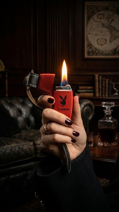 Playboy Luxury Keychain Jet Lighter (Matte Red)