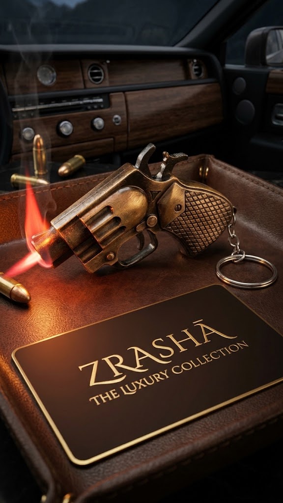 Mini Revolver Jet Lighter Keychain | Reffilable Pistol Lighter