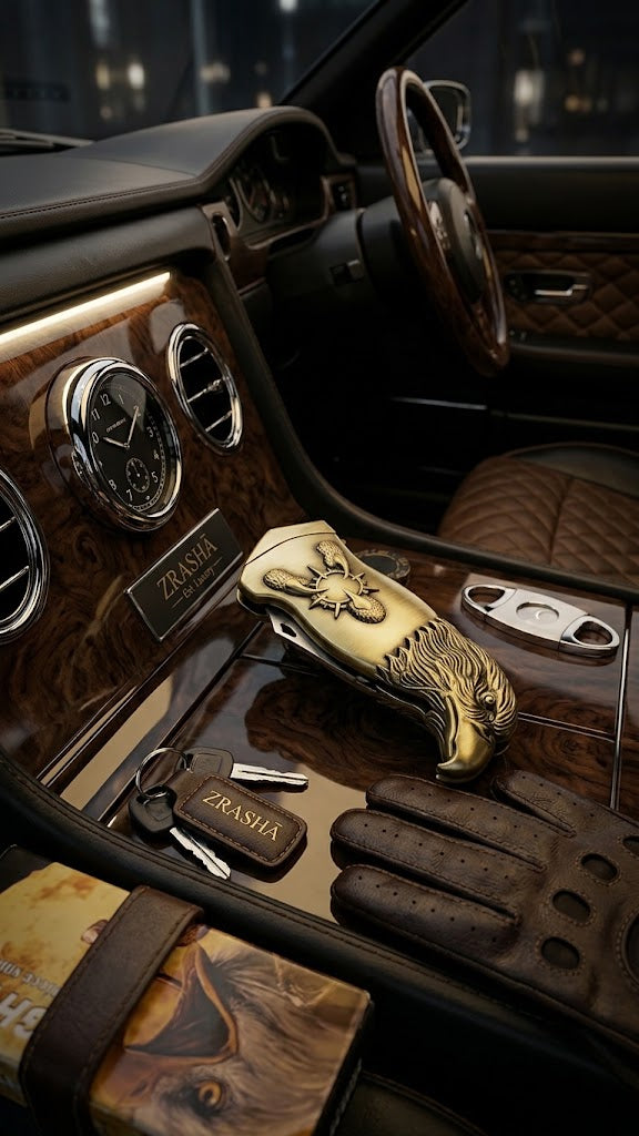 Premium Golden Eagle Claw Lighter | Windproof Jet Torch & Folding Blade