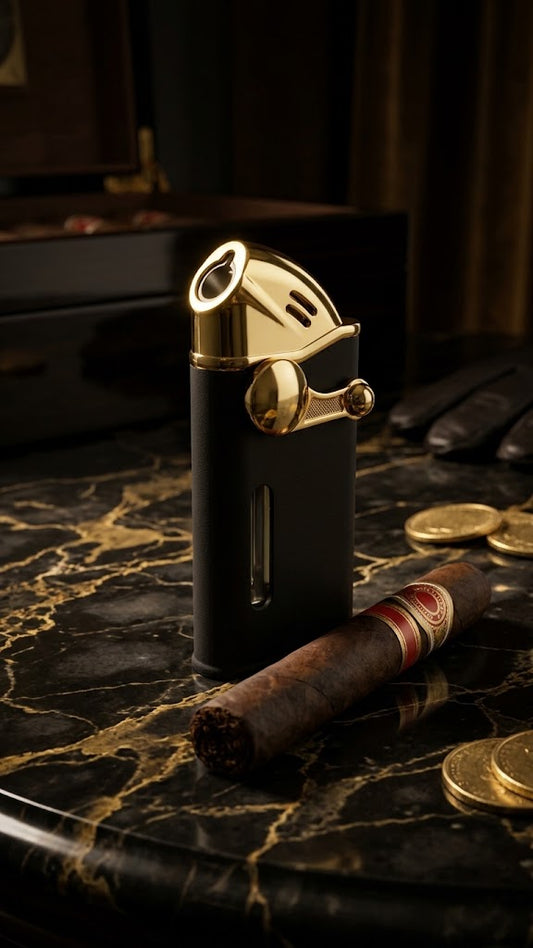 The Broad Don  Edition:  Luxury Gold & Matte Black Torch Lighter