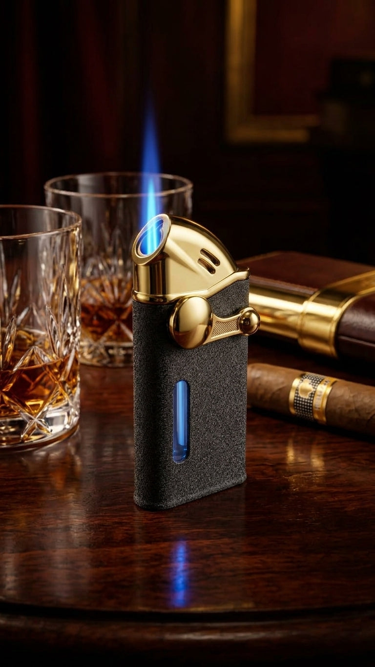 The Broad Don  Edition:  Luxury Gold & Matte Black Torch Lighter