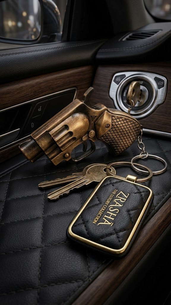 Mini Revolver Jet Lighter Keychain | Reffilable Pistol Lighter