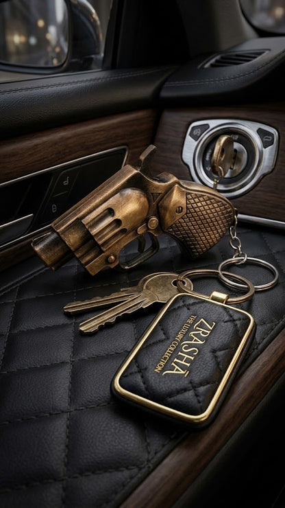Mini Revolver Jet Lighter Keychain | Reffilable Pistol Lighter